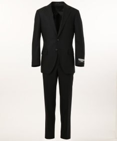 【DRYSPINNER】ブラックシャドーストライプ スーツ, ブラック系1, 34 (A4)