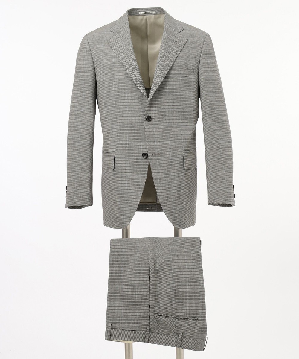 【オンワード】 J.PRESS MEN>スーツ/ネクタイ 【CUBA BEACH】マイクロハウンドトゥース スーツ / 背抜き・ノータック ブラック AB5 メンズ 【送料無料】