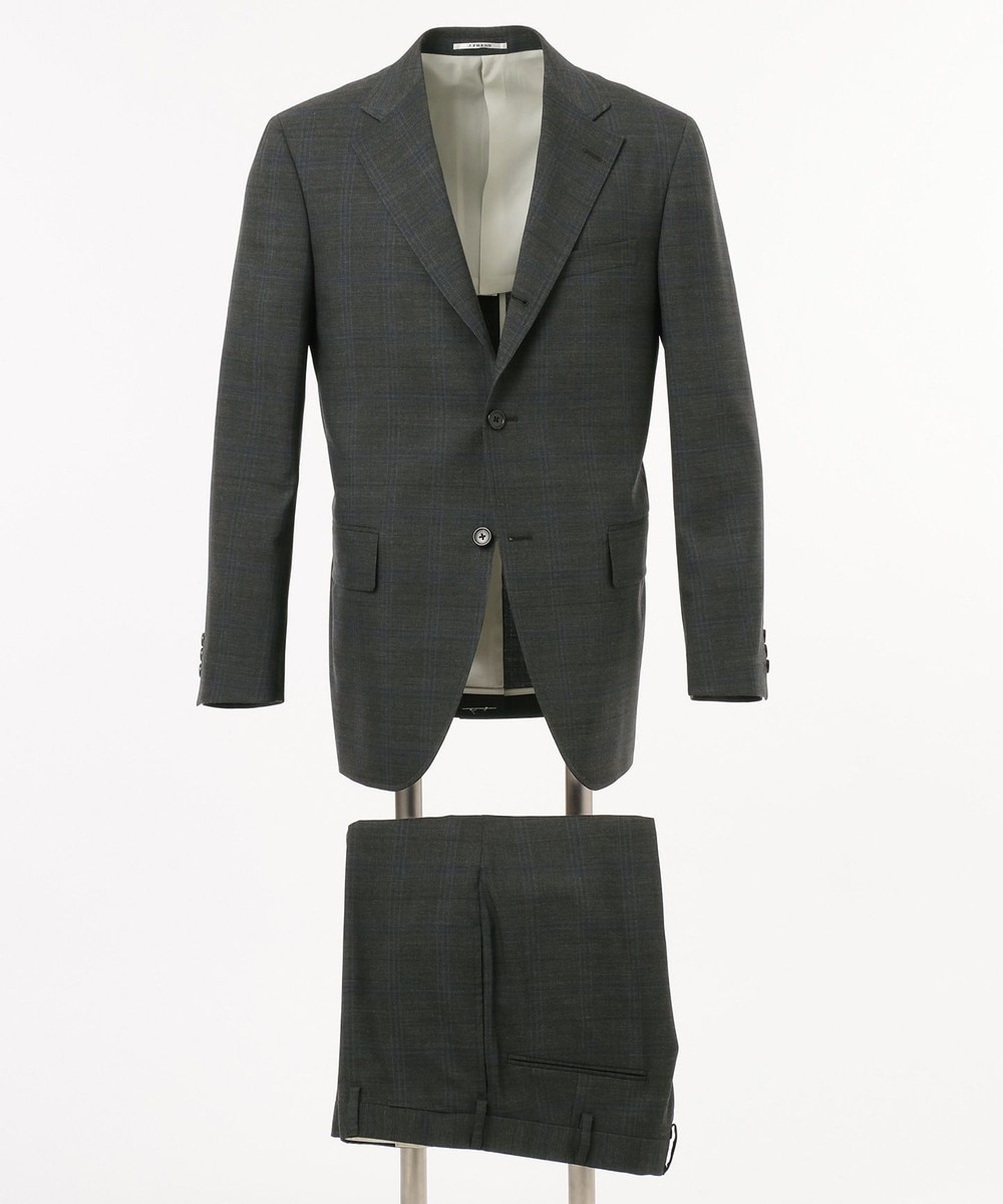 【オンワード】 J.PRESS MEN>スーツ/ネクタイ 【CUBA BEACH】フェードブルーチェック スーツ / 背抜・ノータック グレー A6 メンズ 【送料無料】