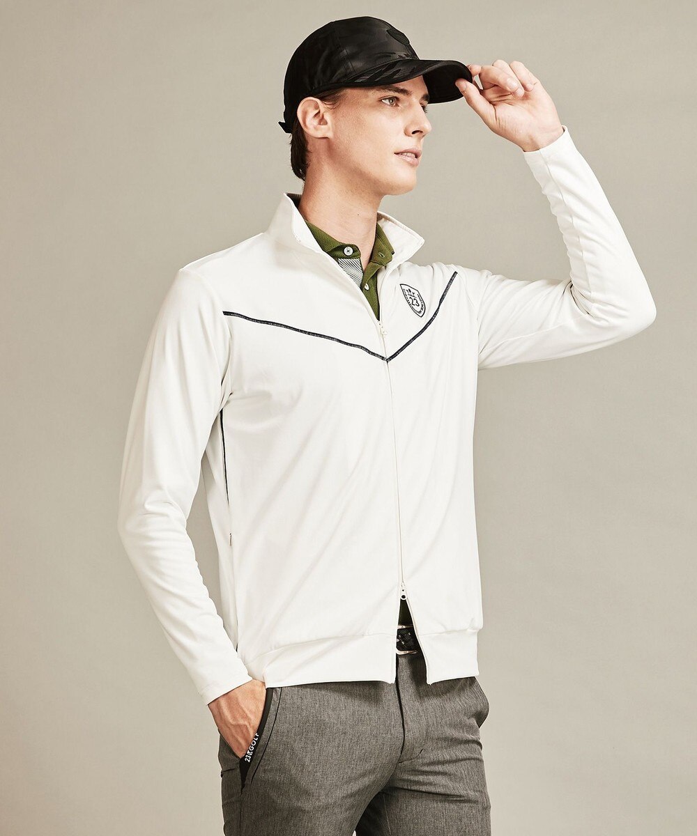 【オンワード】 23区GOLF>トップス 【MEN】【洗える】シルキーポンチ トレーナー ホワイト L メンズ 【送料無料】