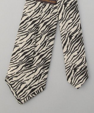 GOTAIRIKU 【STEPHEN WALTERS】ゼブラ柄タイ ホワイト系4