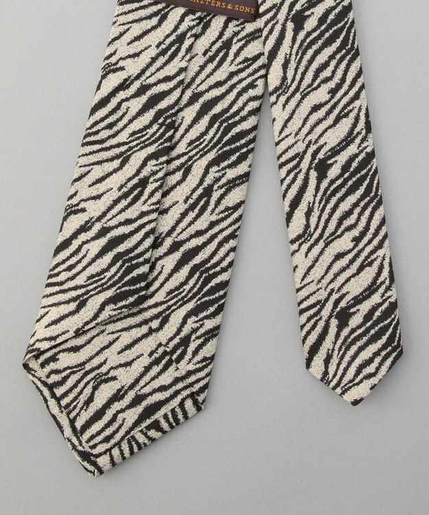 GOTAIRIKU 【STEPHEN WALTERS】ゼブラ柄タイ ホワイト系4