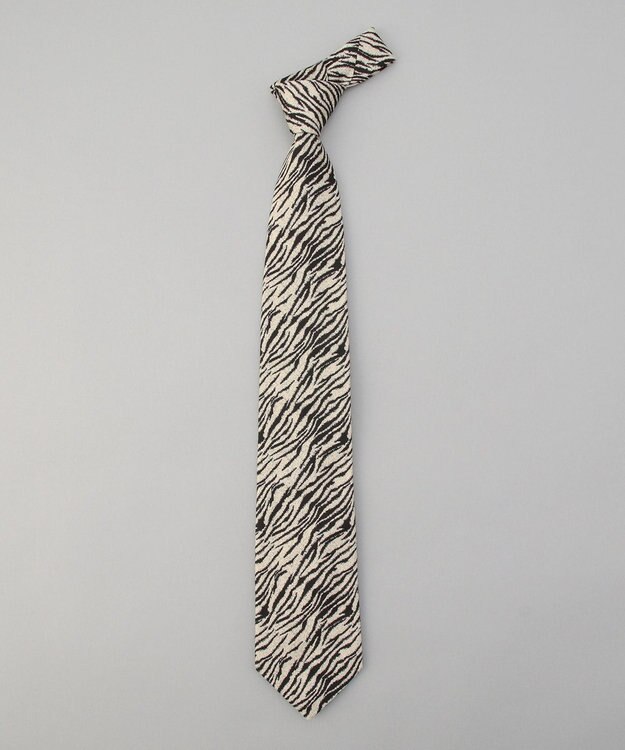 GOTAIRIKU 【STEPHEN WALTERS】ゼブラ柄タイ ホワイト系4