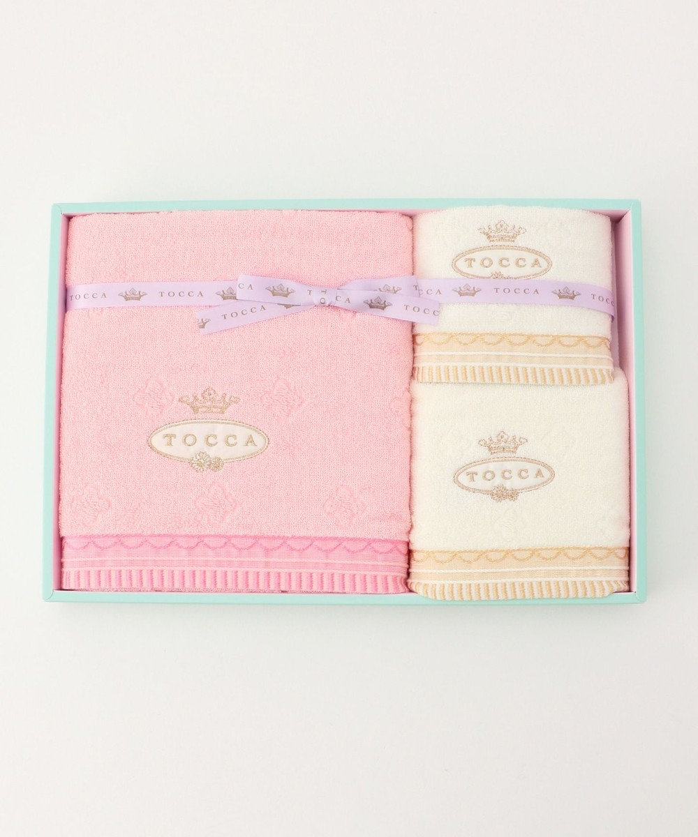 TOCCA 【TOWEL COLLECTION】GIFT BOX タオル（BT-1、FT-1、GT-1） ピンク系