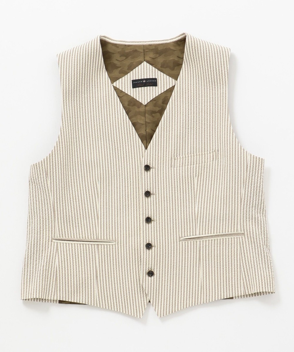 【オンワード】 JOSEPH ABBOUD>トップス 【キングサイズ・LUXURY COLLECTION】ソフトコットンサッカー ベスト ベージュ 2L メンズ 【送料無料】