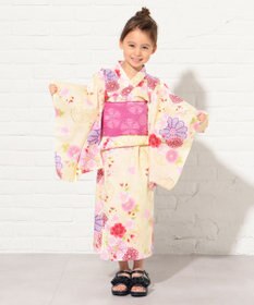 【KIDS雑貨】万寿菊と桜 浴衣, ネイビー系5, S