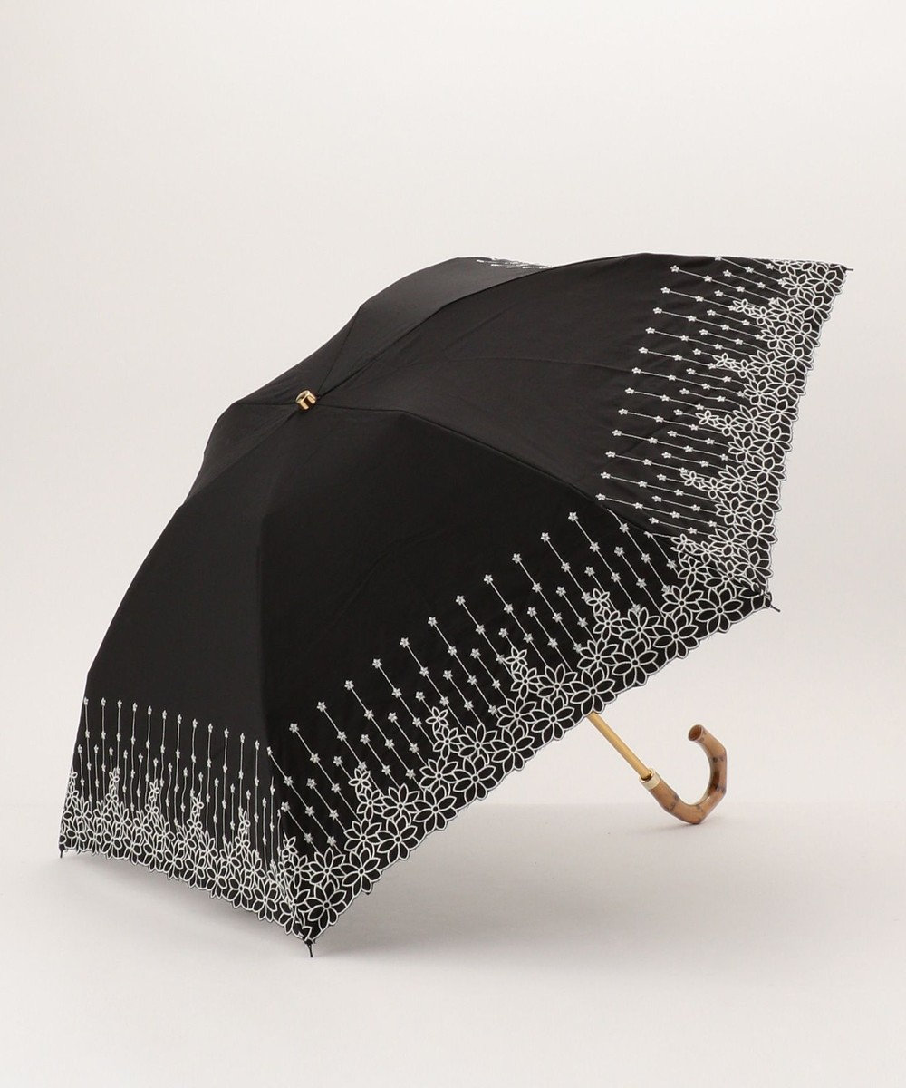 TOCCA 【晴雨兼用】EYELET EMBROIDERY PARASOL 折りたたみ傘 ブラック系