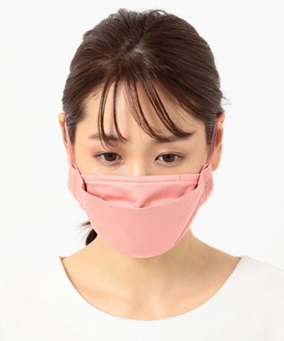 UNFILO 【UVケア/接触冷感/洗える/飛沫ブロック】 レース付きマスク ローズ系
