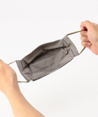 UNFILO 【UVケア/接触冷感/洗える/飛沫ブロック】 レース付きマスク グレー系