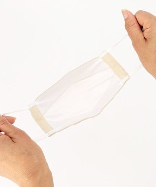 UNFILO 【UNFILO/制菌・抗菌防臭】レース マチ付き マスク ベージュ系