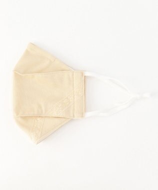UNFILO 【UNFILO/制菌・抗菌防臭】レース マチ付き マスク ベージュ系