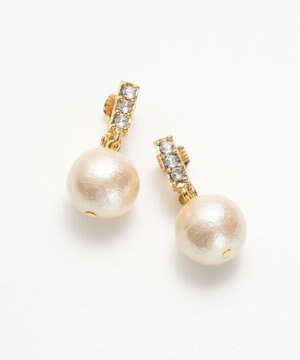 【WEB限定】コットンパールビジューラインイヤリング