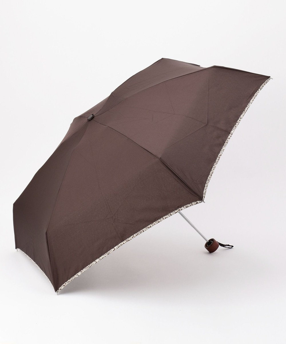 any SiS 【晴雨兼用】パイピングポイント 折りたたみ傘 キャメル系
