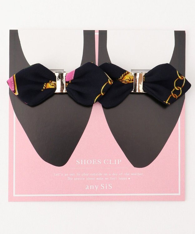 ANY SIS レディ シューズクリップ スカーフリボン