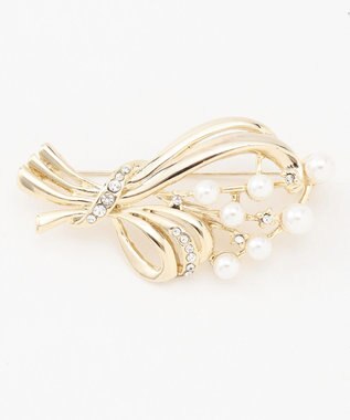 ANY SIS フラワーブーケ ブローチ ゴールド系