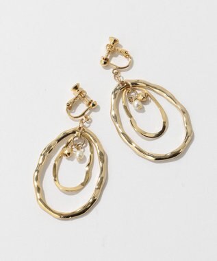 ANY SIS 【泉里香さん着用】ダブルリングモチーフ イヤリング