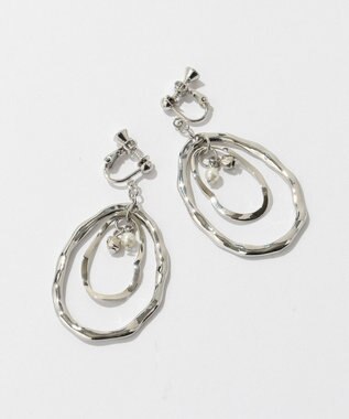 ANY SIS 【泉里香さん着用】ダブルリングモチーフ イヤリング