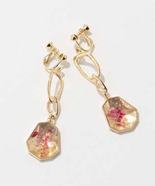 ANY SIS クリアモチーフダブルリング イヤリング