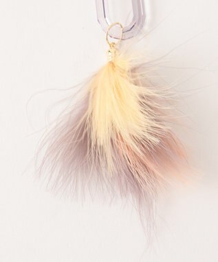 ANY SIS フェザーメタル チャーム ピンク系