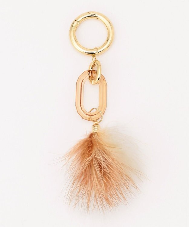 ANY SIS フェザーメタル チャーム ベージュ系