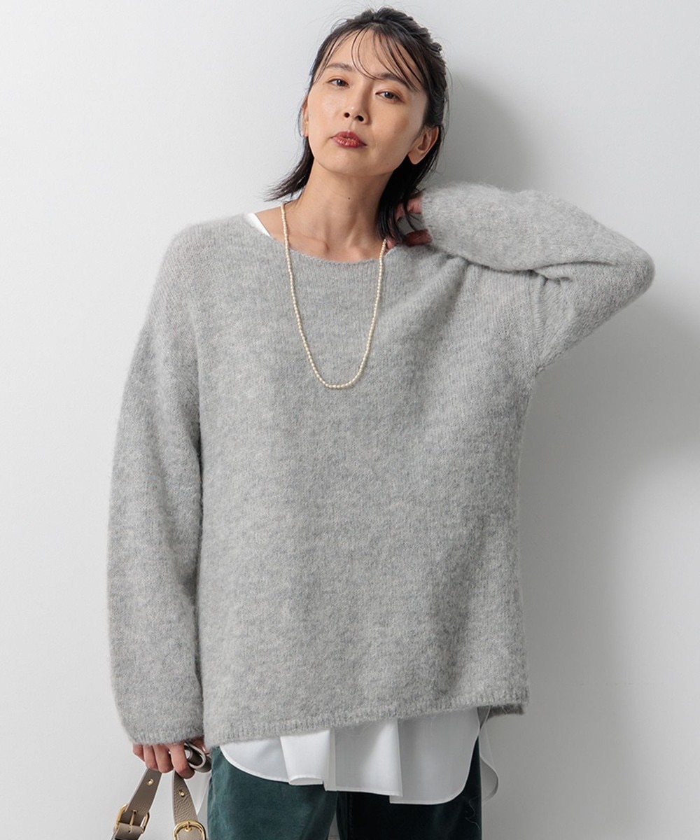 【オンワード】 23区>トップス ブラッシュドアルパカ ニット ライトグレー 38 レディース 【オンワード】 23区>トップス ブラッシュドアルパカ ニット ライトグレー 38 レディース