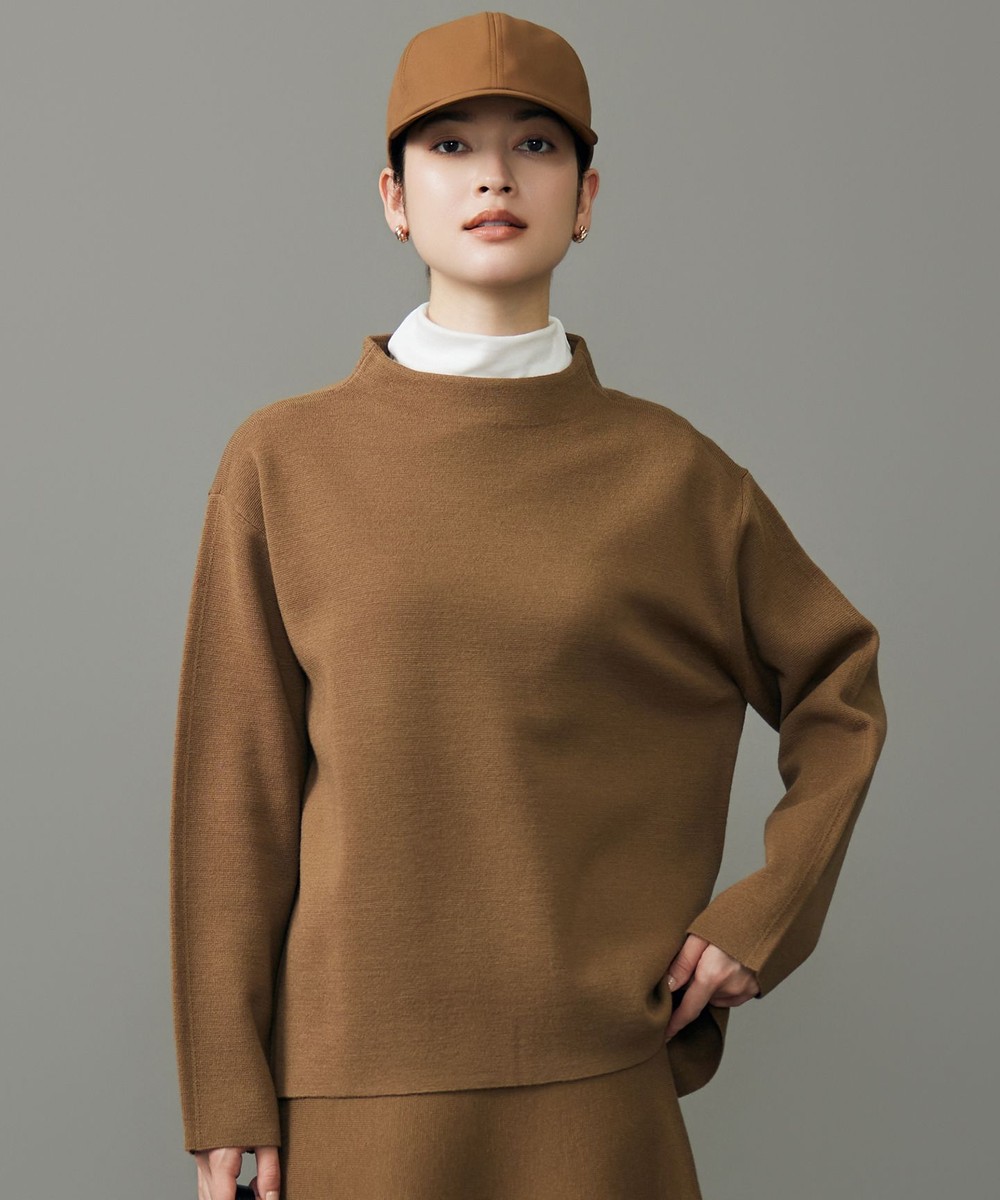 【オンワード】 自由区>トップス 【セットアップ対応】ウールミラノボトルネック ニット モカ 38 レディース 【オンワード】 自由区>トップス 【セットアップ対応】ウールミラノボトルネック ニット モカ 38 レディース