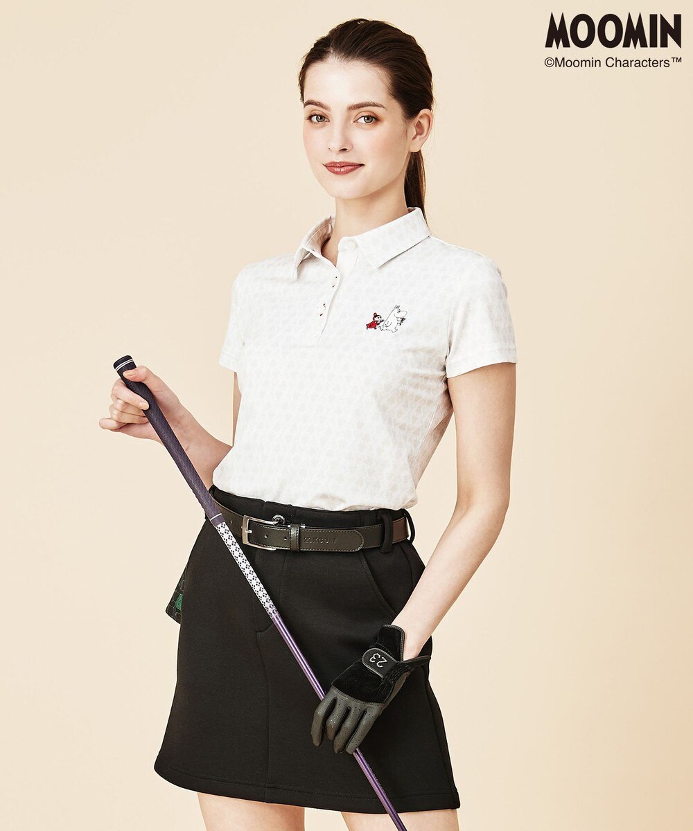 【オンワード】 23区GOLF>トップス 【MOOMIN】【WOMEN】ムーミンコラボ総柄ポロシャツ ホワイト 2 レディース 【送料無料】