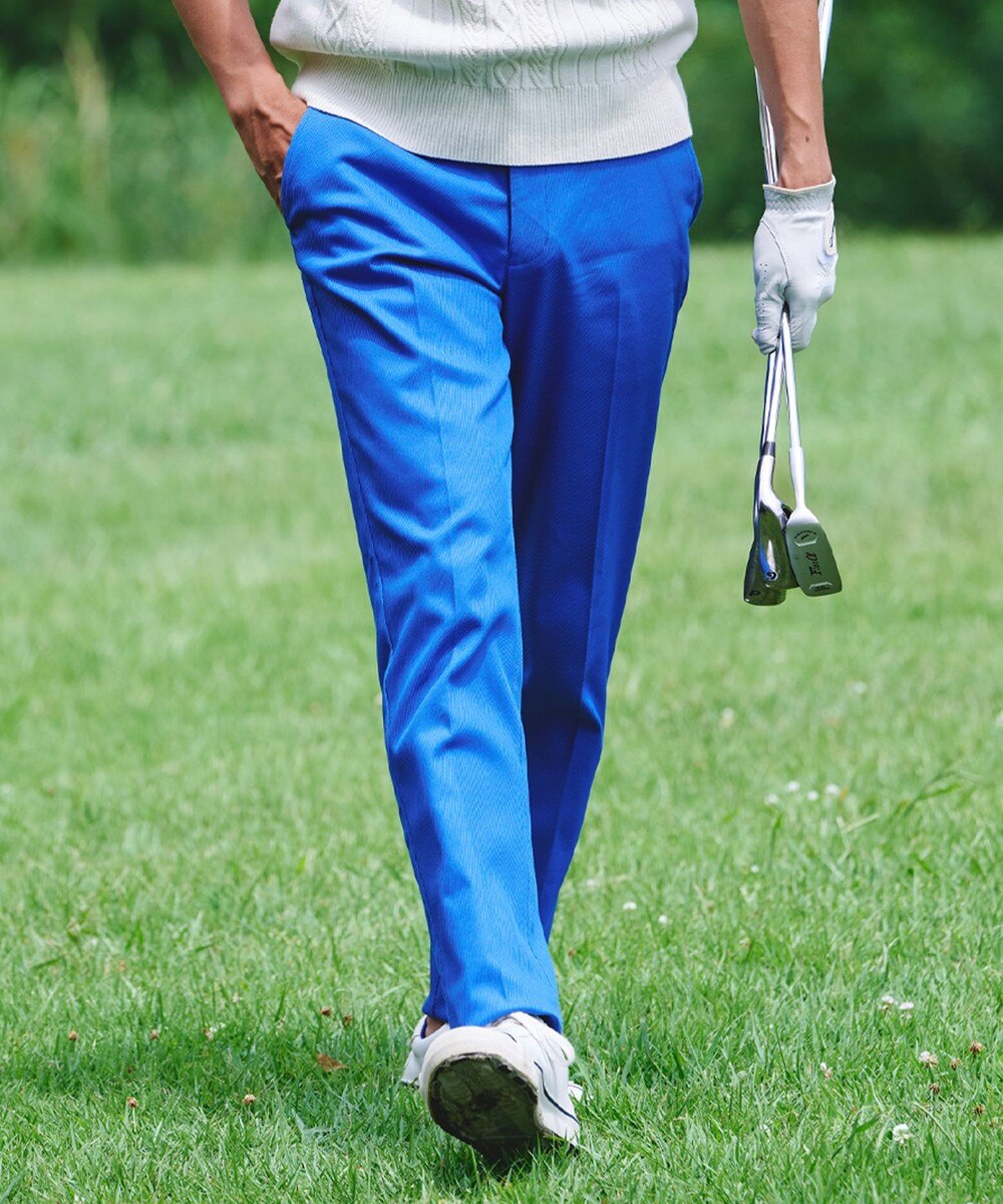 【オンワード】 23区GOLF>パンツ 【MEN】【ストレッチ】ハイパワーストレッチカルゼパンツ ダルブルー 86 メンズ