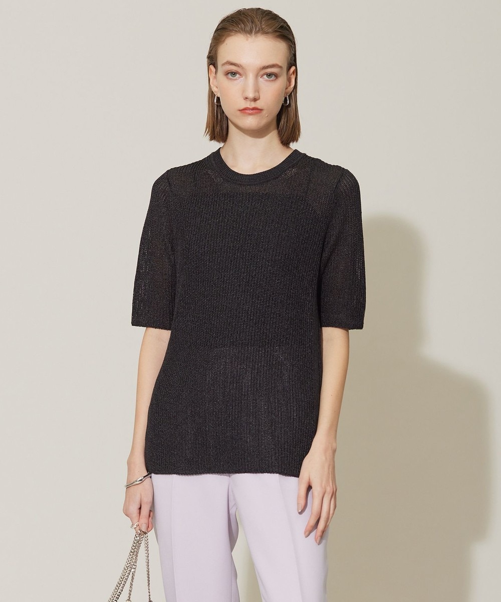 【オンワード】 ICB L(大きいサイズ)>トップス 【WEB限定カラーあり・洗える】 ペーパーブレンドシャインニット 5分袖プルオーバー チャコール L レディース 【オンワード】 ICB L(大きいサイズ)>トップス 【WEB限定カラーあり・洗える】 ペーパーブレンドシャインニット 5分袖プルオーバー チャコール L レディース