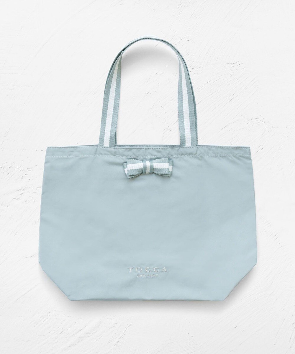 【オンワード】 TOCCA>バッグ 【WEB限定・A4サイズ対応】BICOLOR RIBBON ECOBAG エコバッグ ブルー F レディース