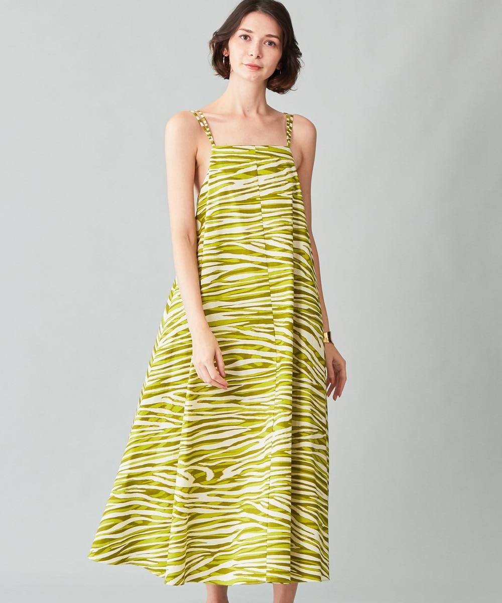 【オンワード】 BEIGE,>ワンピース PROTAGONISTA / ワンピース Green × White F レディース 【送料無料】