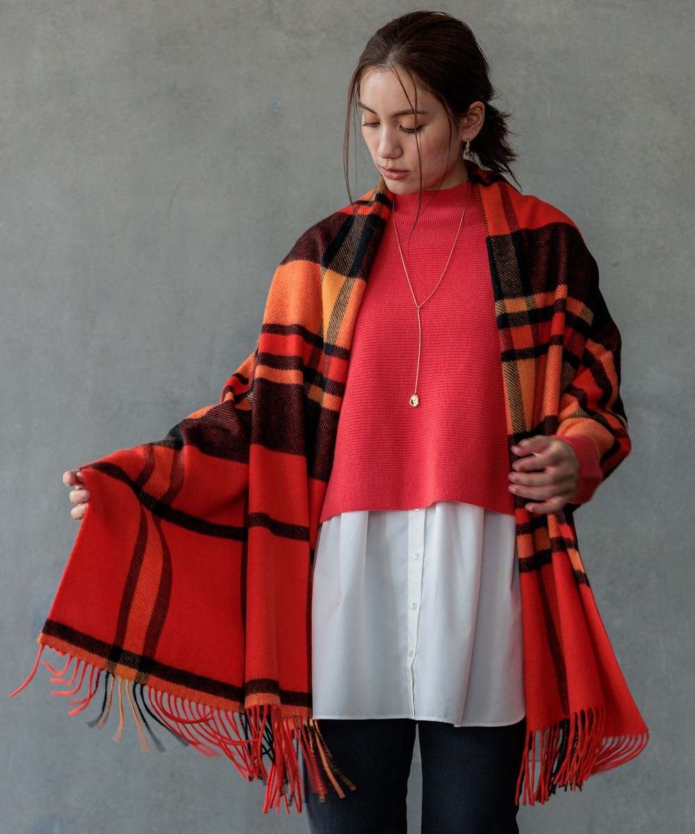 【オンワード】 23区>ファッション雑貨 カシミヤ チェック ストール オレンジ F レディース 【オンワード】 23区>ファッション雑貨 カシミヤ チェック ストール オレンジ F レディース