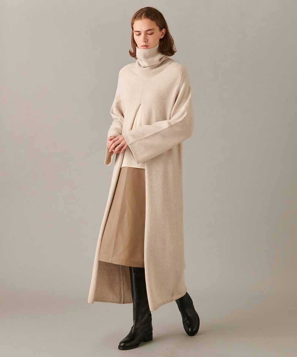 【オンワード】 JOSEPH>ジャケット/アウター 【柚香 光さん着用・洗える】オーサイズニット ロングニットドレス ポンチョ ブラウン S レディース 【送料無料】