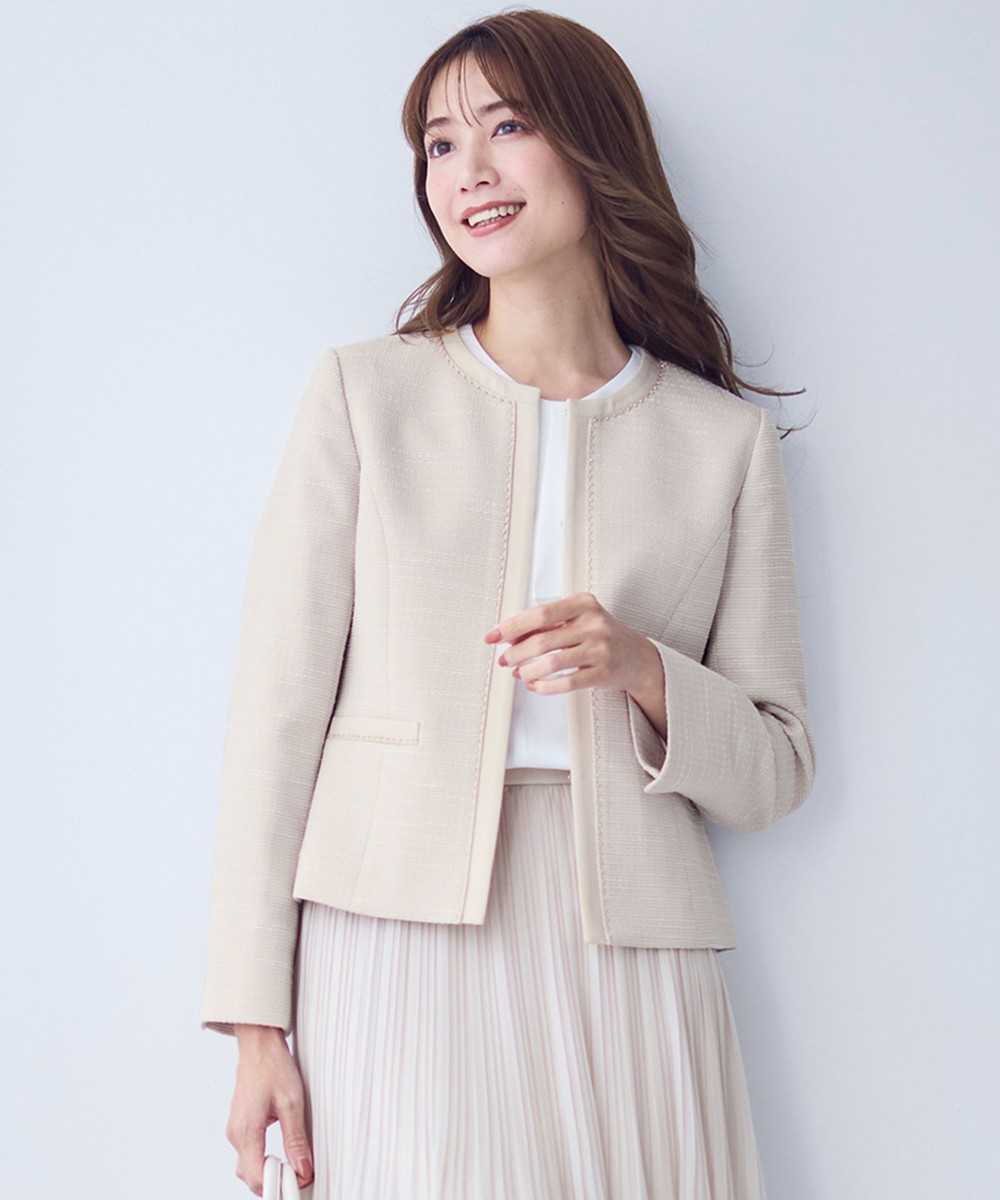 【オンワード】 ANY SIS>ジャケット/アウター リップルボーダーストレッチ ジャケット ベージュシャンブレー 2 レディース 【オンワード】 ANY SIS>ジャケット/アウター リップルボーダーストレッチ ジャケット ベージュシャンブレー 2 レディース