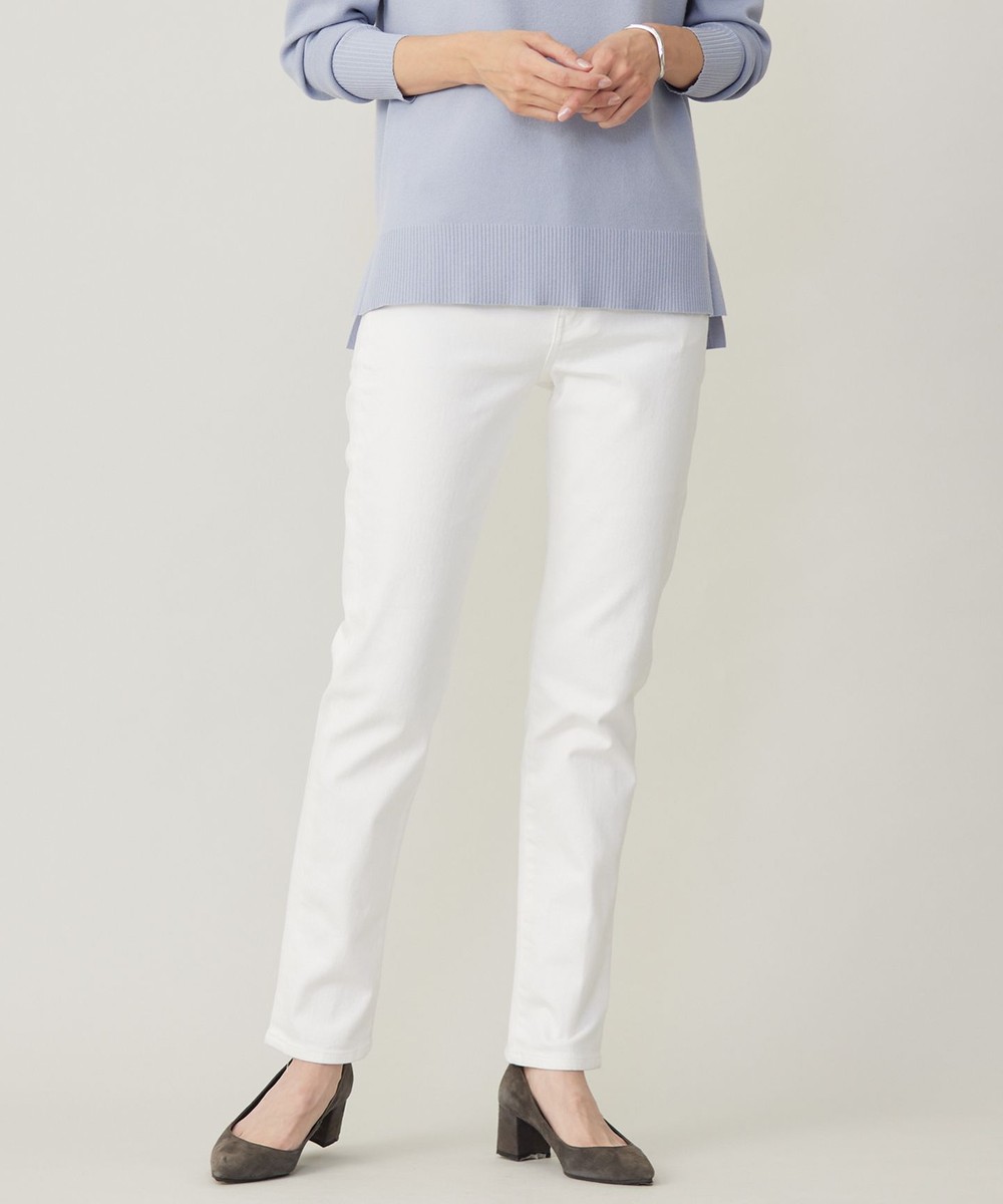 【オンワード】 J.PRESS LADIES>パンツ 【洗える】BASIC STRETCH DENIM スキニー パンツ ホワイト 11 レディース 【オンワード】 J.PRESS LADIES>パンツ 【洗える】BASIC STRETCH DENIM スキニー パンツ ホワイト 11 レディース