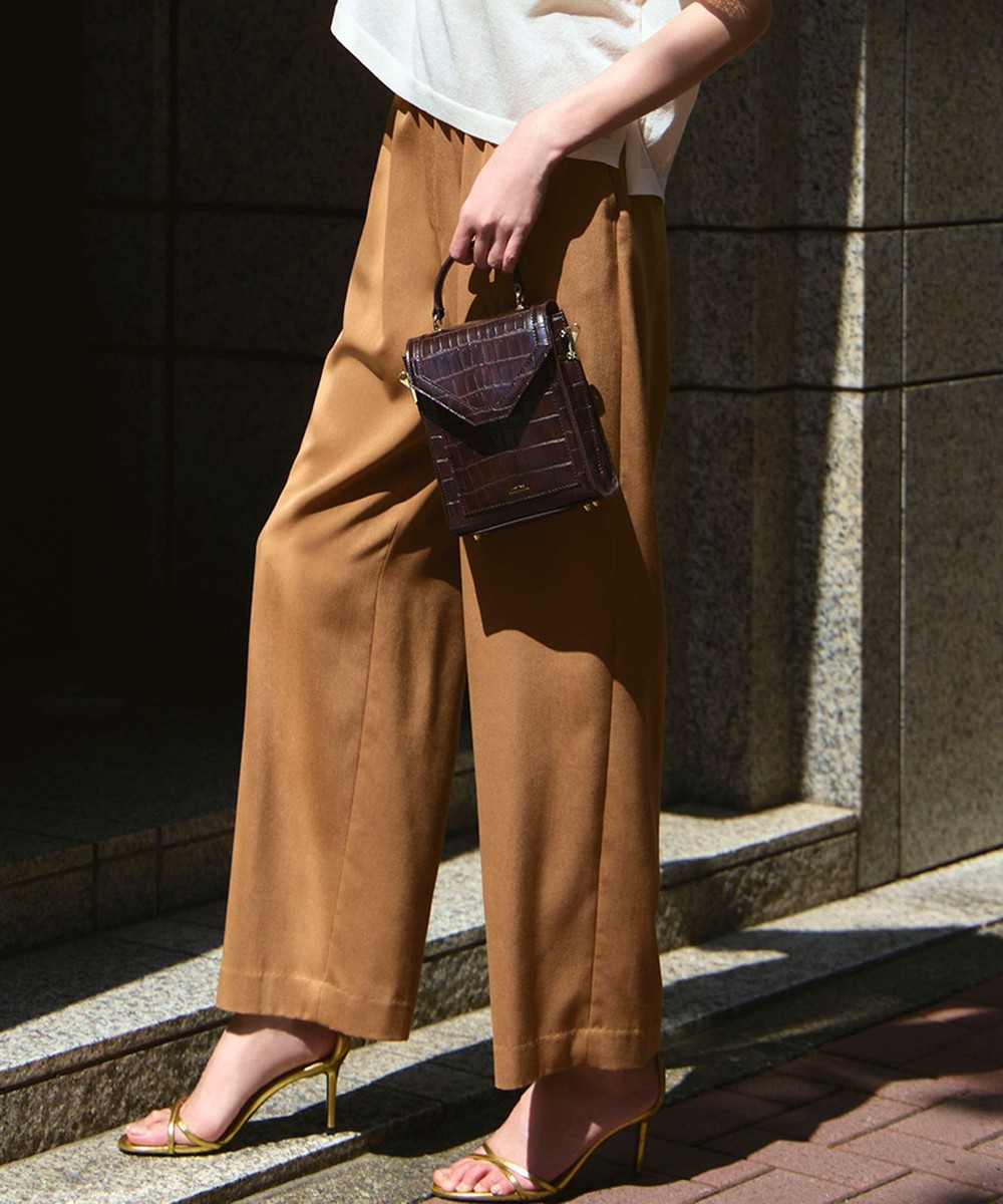 【オンワード】 23区>パンツ 【見上愛さん着用/Oggi10月号掲載/洗える】スエーディーサテン ワイド パンツ キャメル 36 レディース 【オンワード】 23区>パンツ 【見上愛さん着用/Oggi10月号掲載/洗える】スエーディーサテン ワイド パンツ キャメル 36 レディース