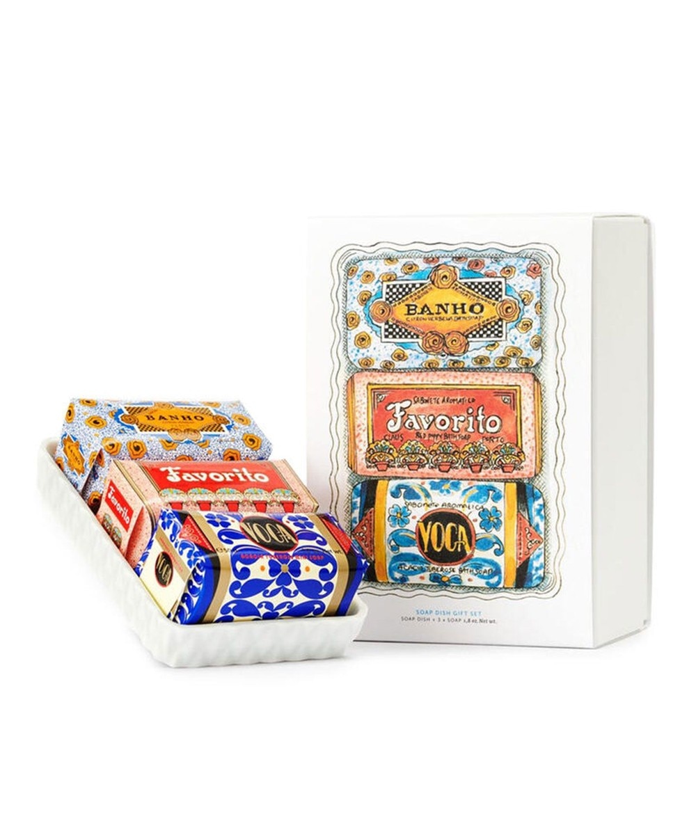 【オンワード】 ONWARD CROSSET STORE>コスメ/香水 【CLAUS PORTO】GIFT SET SOAP DISH & MINI SOAPS 3×50g ソープディッシュ&石けん GIFT SET F レディース 【送料無料】