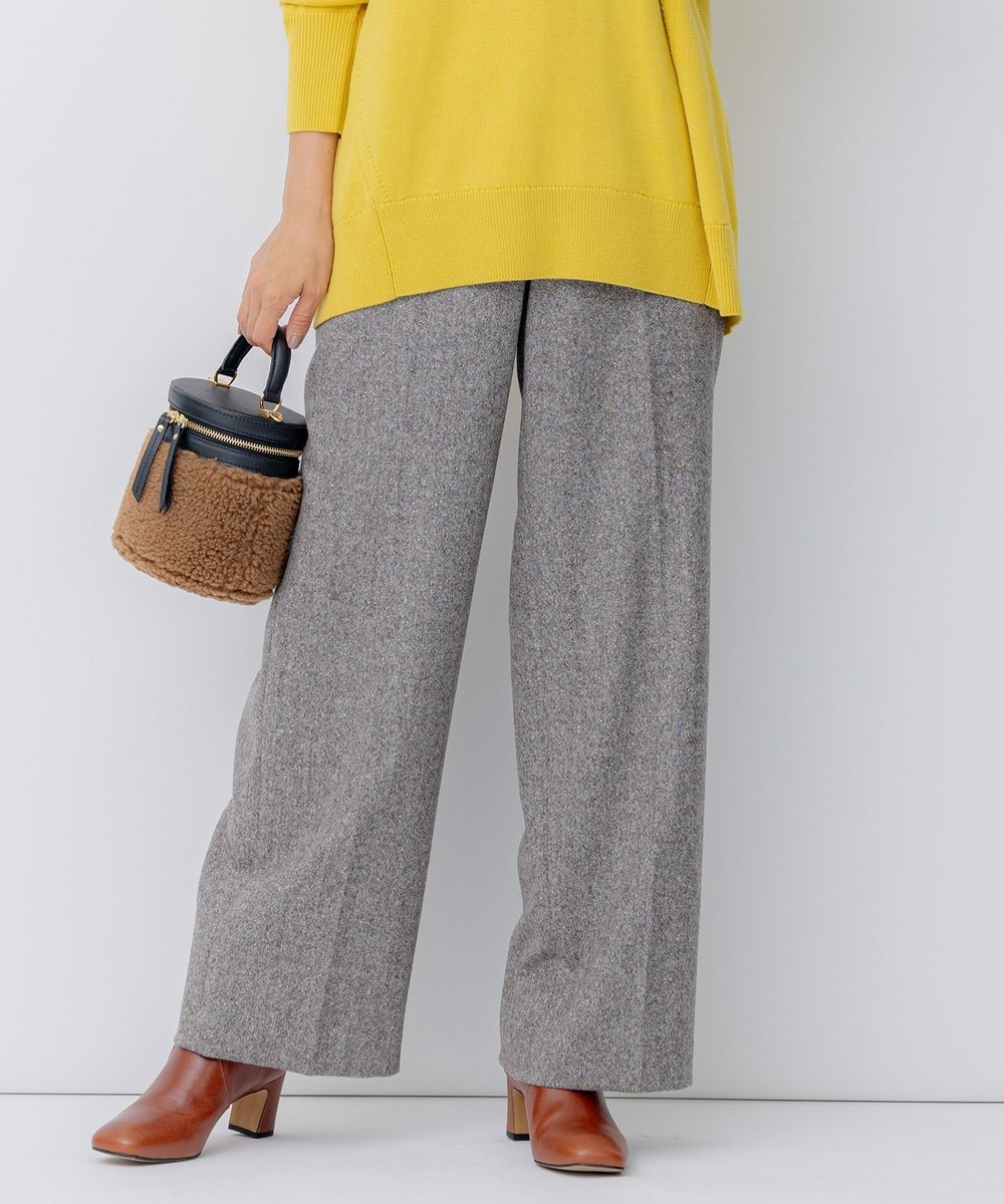 【オンワード】 23区 L(大きいサイズ)>パンツ シルクネップツイード ワイドパンツ ブラウン 46 レディース 【オンワード】 23区 L(大きいサイズ)>パンツ シルクネップツイード ワイドパンツ ブラウン 46 レディース