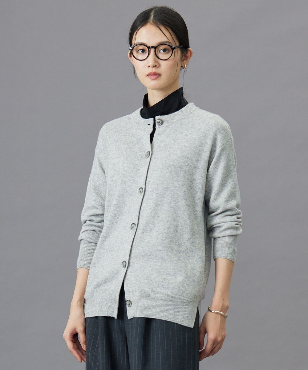 【オンワード】 J.PRESS LADIES S（小さいサイズ）>トップス 【洗える】CASHMERE BLEND クルーネックカーディガン トップグレー S レディース