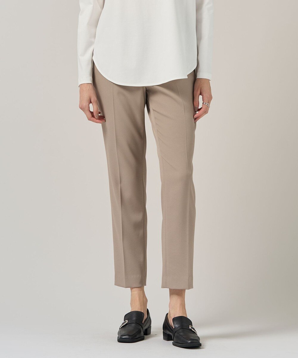 【オンワード】 ICB L（大きいサイズ）>パンツ 【洗える】 トリアセボディシェルピーチ スティックパンツ ライトカーキ 48 レディース