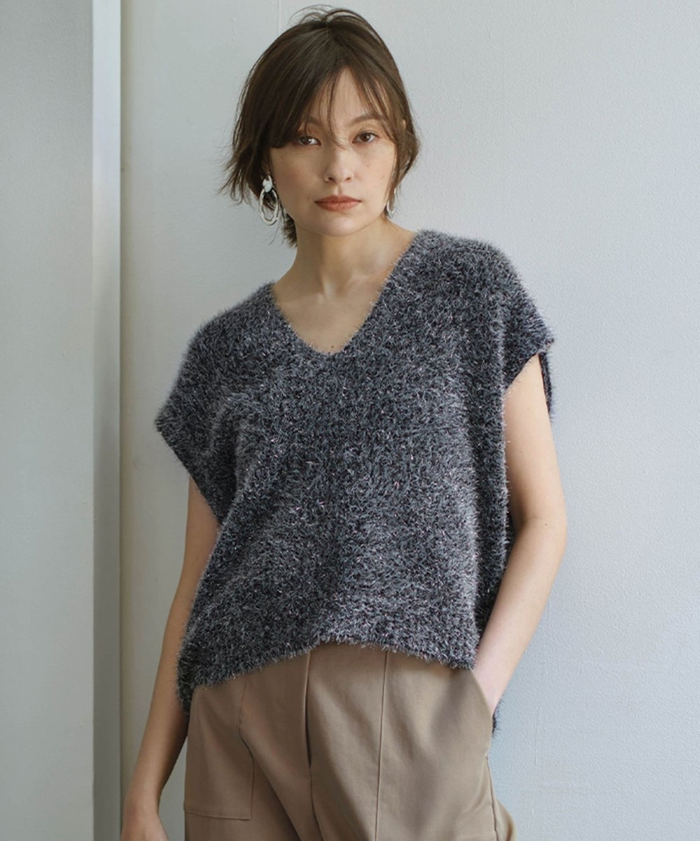 【オンワード】 ICB L(大きいサイズ)>トップス 【洗える】 ルレックスファー ベスト グレー L レディース 【オンワード】 ICB L(大きいサイズ)>トップス 【洗える】 ルレックスファー ベスト グレー L レディース