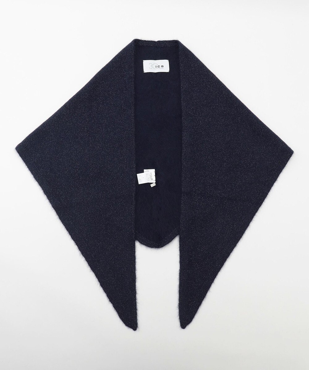 【オンワード】 ICB>ファッション雑貨 【30th ANNIVERSARY】ルレックスフォックスアルパカ ニットスカーフ ネイビー F レディース