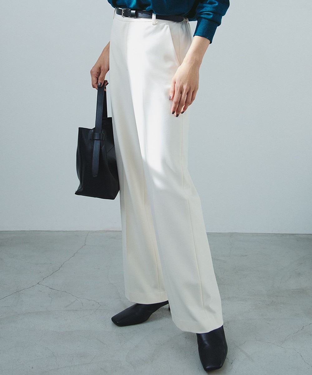 【オンワード】 23区 L(大きいサイズ)>パンツ 【洗える】ウォームストレッチ ワイドパンツ アイボリー 48 レディース 【オンワード】 23区 L(大きいサイズ)>パンツ 【洗える】ウォームストレッチ ワイドパンツ アイボリー 48 レディース