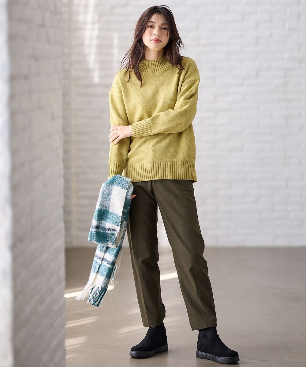 【オンワード】 ANY>パンツ 【手洗い可/ウエストゴム】裏起毛ハイストレッチパンツ カーキ 3 レディース 【オンワード】 ANY>パンツ 【手洗い可/ウエストゴム】裏起毛ハイストレッチパンツ カーキ 3 レディース