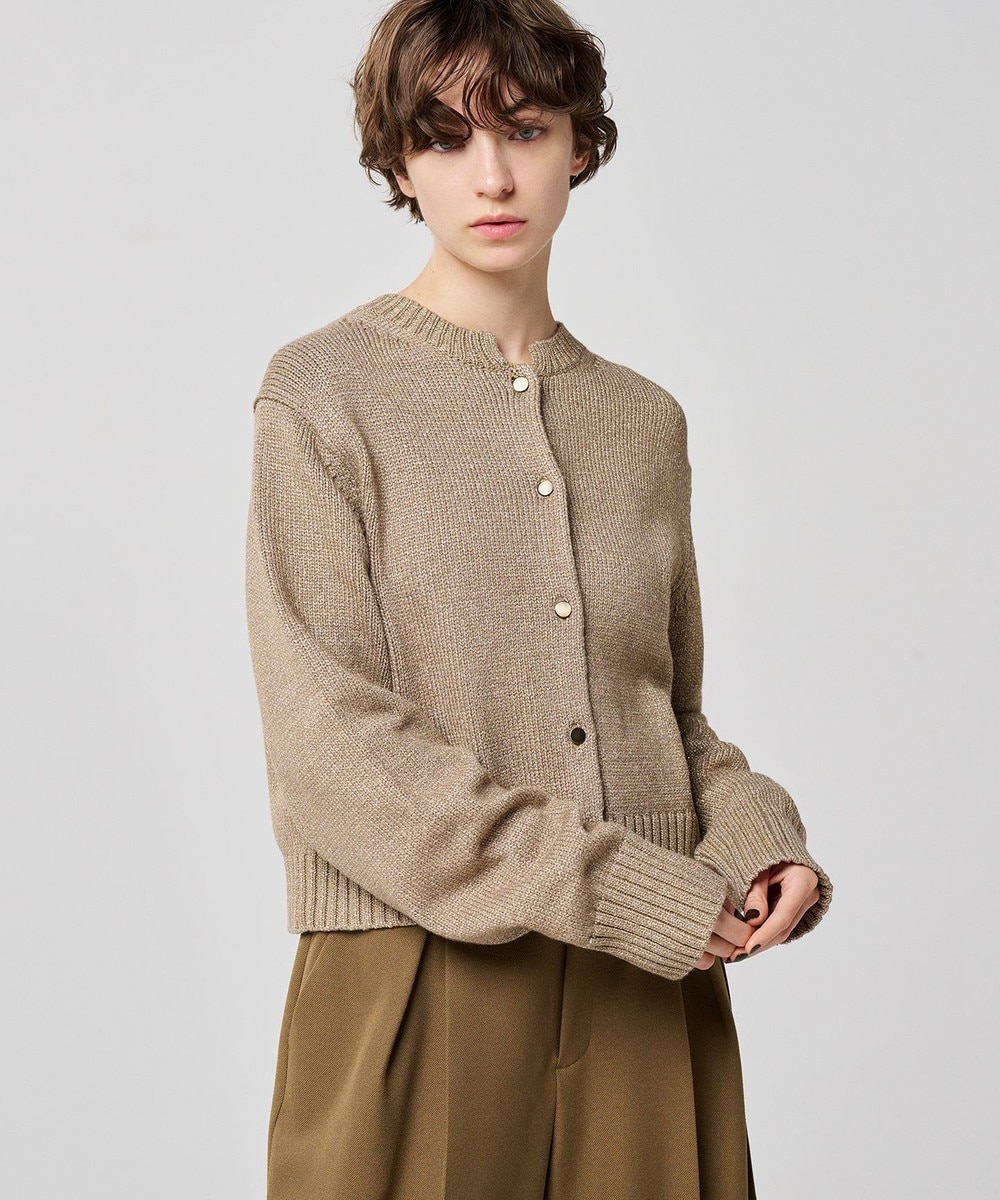 【オンワード】 uncrave>トップス 【手洗い可】グロッシー ニット カーディガン(uncrave WHITE) ゴールドベージュ 1 レディース 【オンワード】 uncrave>トップス 【手洗い可】グロッシー ニット カーディガン(uncrave WHITE) ゴールドベージュ 1 レディース