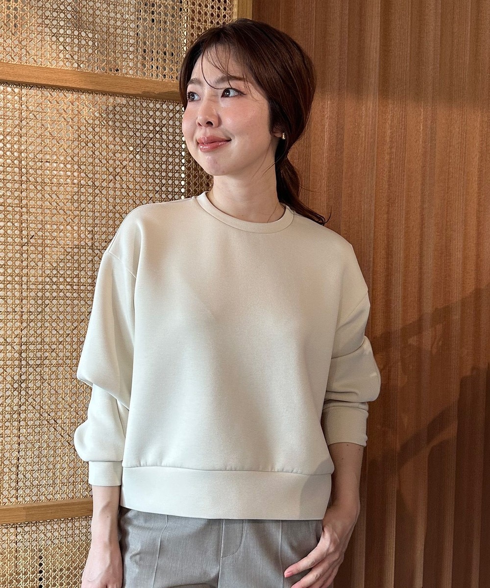 【WEB限定】BEAUTY FORM JERSEY サイドZIP クロップドプルオーバー