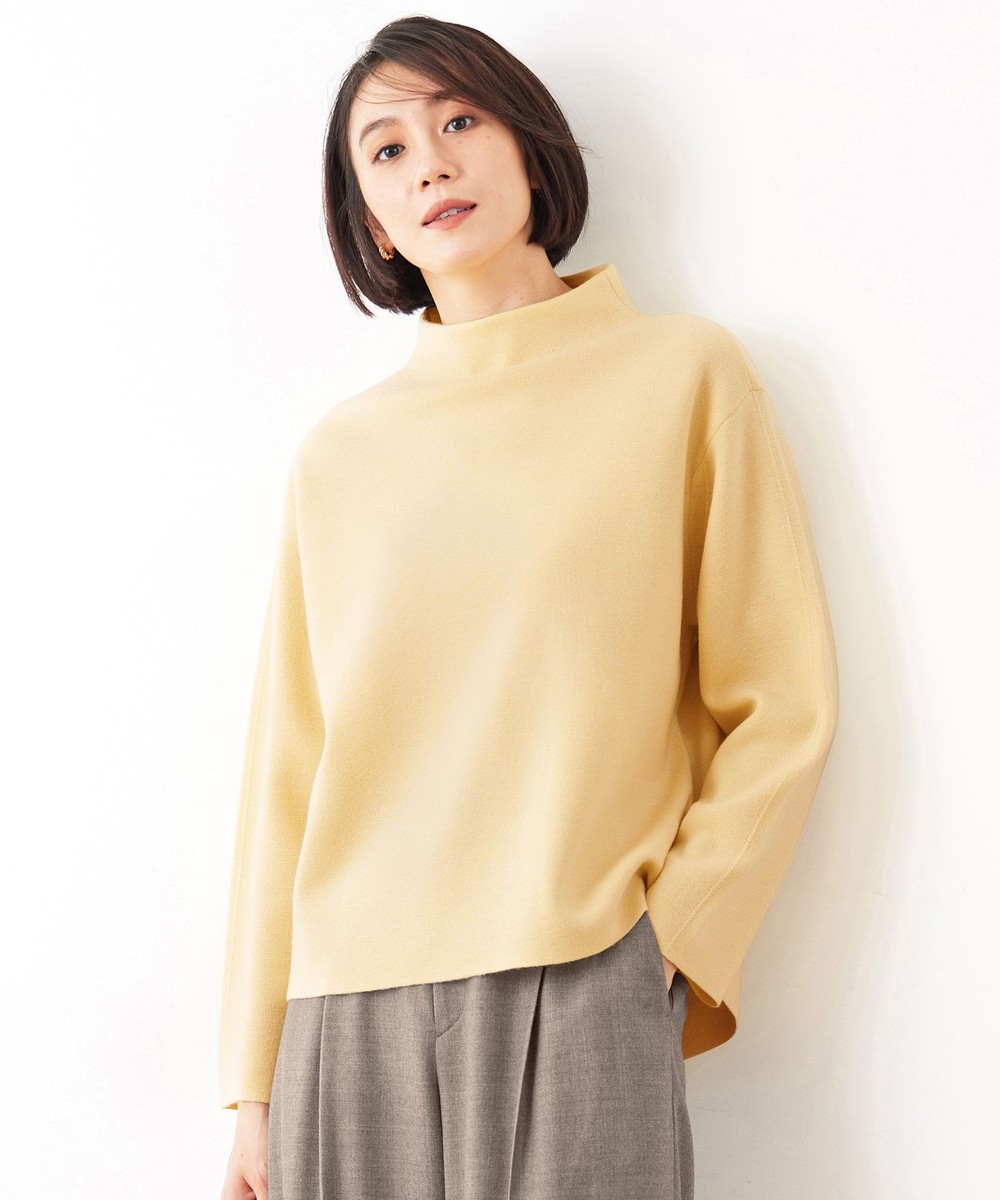 【オンワード】 自由区>トップス 【セットアップ対応・洗える】ウールミラノボトルネック ニット クリーム 38 レディース 【オンワード】 自由区>トップス 【セットアップ対応・洗える】ウールミラノボトルネック ニット クリーム 38 レディース