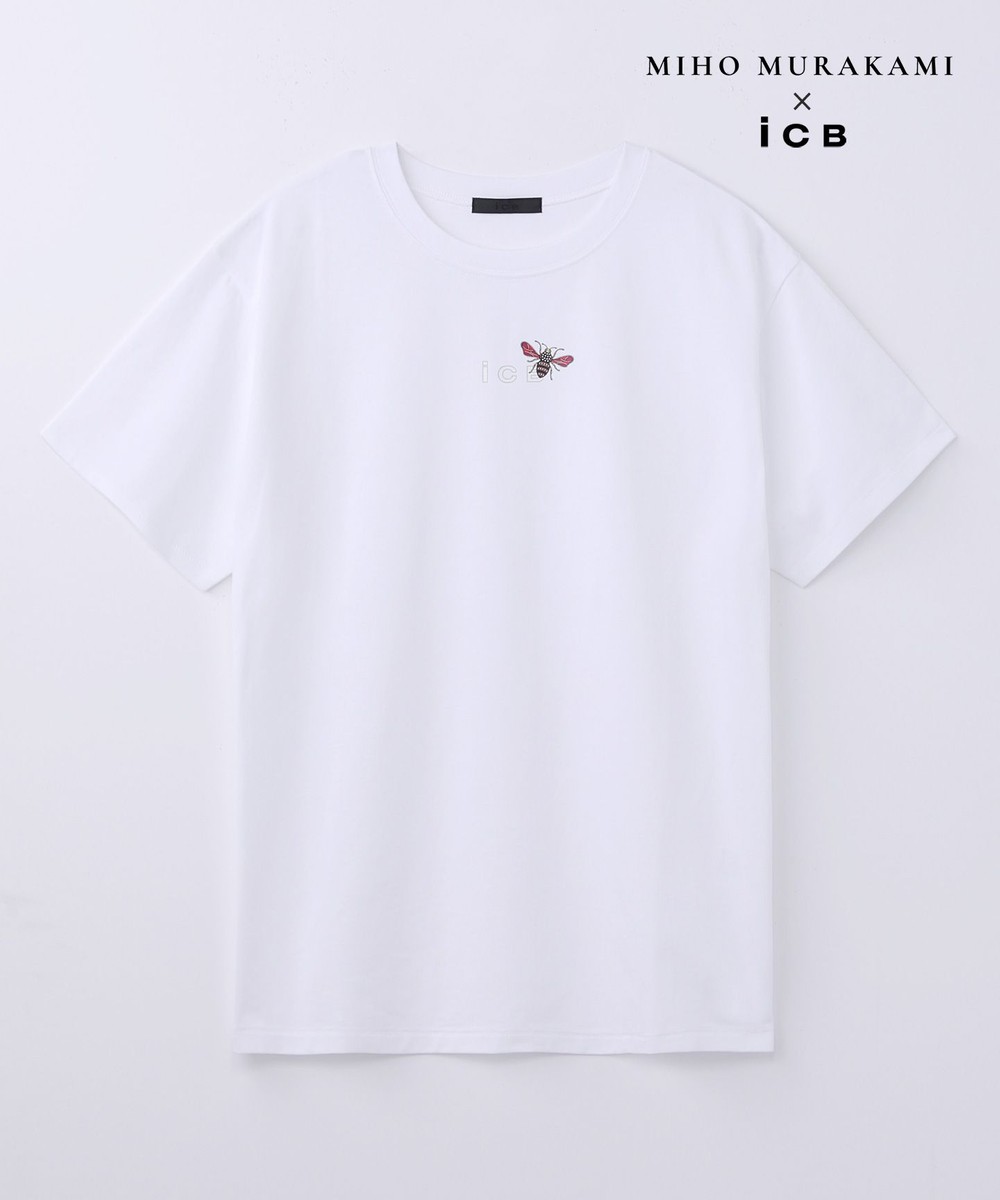 【オンワード】 ICB L>トップス 【MIHO MURAKAMIさんコラボ】コラボプリント Tシャツ アイリス L レディース 【送料無料】