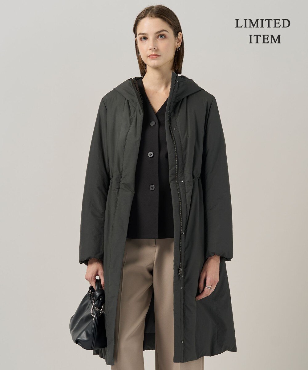 【オンワード】 ICB L（大きいサイズ）>ジャケット/アウター 【WEB＆一部店舗限定・撥水加工】ADSダウン フーデットロングコート チャコールグレー 44 レディース