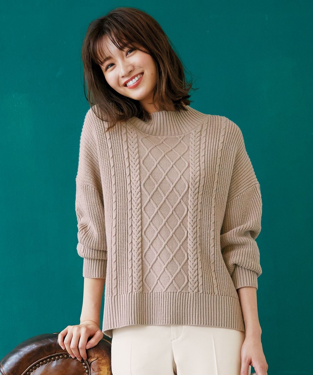 【オンワード】 any SiS L>トップス 【静電気/毛玉防止】パチッとしにくい!スフレタッチ ハイネック ニット アイボリー 4 レディース 【送料無料】